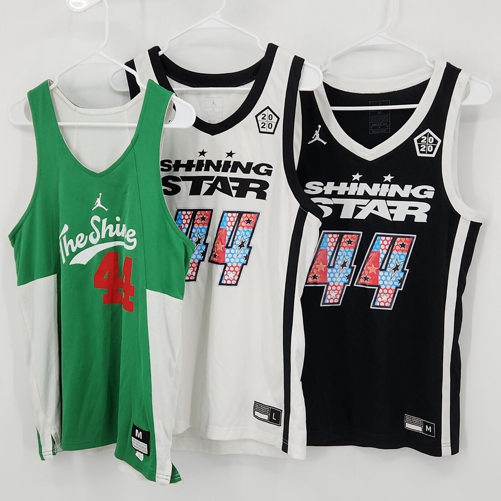 2 Jordan Shine 2020 Official HOME And AWAY Jerseys White/Black Bonus The Shine